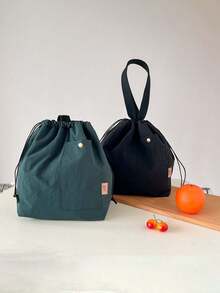 户外尼龙高档防水手提包便携式午餐包上班族保温午餐盒包学生便当包 - 彩色 - 查看 3