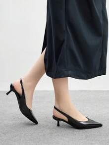 CUCCOO BIZCHIC Women's Pointed Toe Fashionable High Heels, Versatile For Daily Wear - Black - View 4