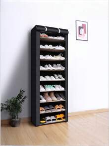 1pc Multi-Layer Dustproof Shoe Rack, No Installation Required, Non-Woven Fabric Shoe Cabinet, Space-Saving, Suitable For Dormitory Entrances. - Multicolor - View 5