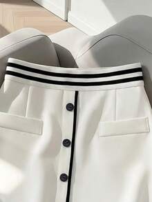 Selianne Women's Romantic Vacation A-Line Mini Skirt, Elegant Office/Business Attire For Summer, Suitable For Holiday, Beach, Party, Gathering - White - View 5