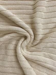 Pariaura Women's New Sexy Asymmetric Shoulder Elegant Casual Chic Versatile Feminine Slimming High-End Asymmetric Batwing Sleeve Loose Relaxed Knit Top, Spring/Summer - Khaki - View 6