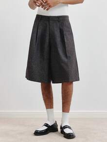 TOKVUE 男士夏季休闲宽松短裤 - 灰色 - 查看 6