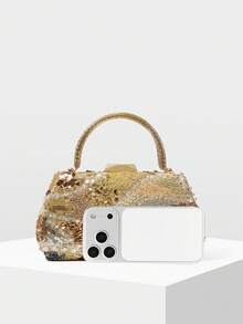 MOTF LADIES' BANQUET BAG, LADIES' HAND-HELD BAG, LADIES' HANDBAG - Gold - View 4