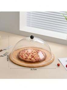 Food Dust Cover With Lid, Pastry Plate, Dessert Tray - Multicolor - View 1