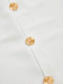 Balvessa Vestido elegante de Body ceñido con botones, cintura dividida y cinco mangas, adecuado para uso diario, vacaciones, salidas y fiestas, primavera/verano - Blanco - Ver 8