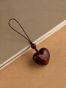 1 pièce Porte-clés en forme de cœur fait main pour couples. Porte-clé de voiture en bois. Cadeau parfait pour la Saint-Valentin, les amoureux, les amis. Cadeau romantique avec gravure sur bois. Accessoire de voiture, décoration de maison, cadeau de fête - multicolore - Voir 8