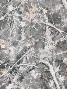 Open Phase 男士宽松版型枯枝迷彩印花 T 恤，休闲时尚，适合日常穿着 - 灰色 - 查看 5
