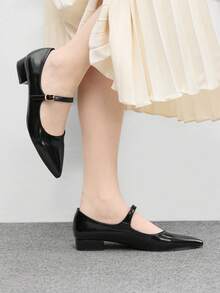 CUCCOO BIZCHIC Women's Pointed Toe Block Heel Black High Heels, Spring/Summer - Black - View 4