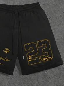 Glimmora Men's Casual Printed Shorts - Black - View 3