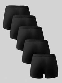5pcs/Pack Boys' Black Casual Boxer Briefs - Grey - View 2