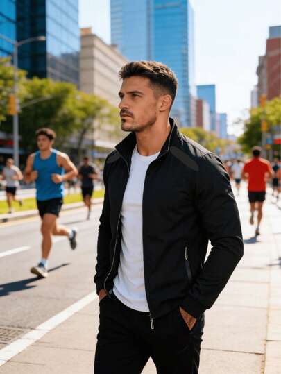 Chaqueta Rompevientos para Hombre Ligero – Estilo Urbano, Ideal para viento y Clima Fresco