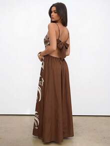 Aloruh Vestido bohemio de verano con tirantes finos, sin mangas y calado, ideal para vacaciones - Multicolor - Ver 5