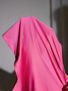 Lowkey Lull Babydoll Spaghetti Strap Jumpsuit With Frill Trim, Soft And Comfortable Milk Silk Stretch, INS Casual Y2K Women Loungewear Set - Hot Pink - View 8