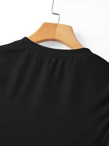 Lumivelle 女士时尚透视网纱立领连体衣带帽袖 - 黑色 - 查看 6