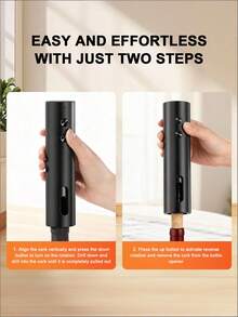 Teckwe 禮品套裝選項：Type-C 快充自動電動紅酒開瓶器，內置 500mAh 電池，附鋁箔切刀、紅酒斟酒器、真空紅酒塞及收納底座，適合居家廚房使用，亦適合作為派對與聖誕禮物 - 紅酒開瓶器 - 查看 6