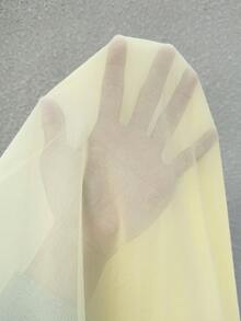 Breezaya 女士优雅无肩带缎带装饰轻盈性感长裙，黄色 - 黃色 - 查看 8