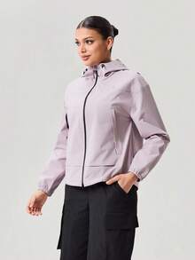 OutZeal Women Outdoor Jacket Hiking Camping Hood Secure Pocket Outdoor Tops - Purple - View 11