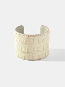 MOTF PREMIUM 预制皮革纹理个性化手链 - 米色 - 查看 2