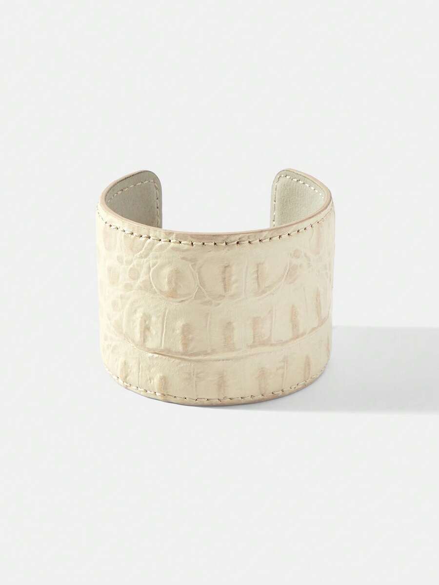 MOTF PREMIUM 预制皮革纹理个性化手链 - 米色 - 查看 2