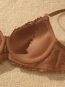 Bộ 4 áo ngực ren có gọng dành cho nữ, thích hợp làm quà tặng ngày Valentine. - Nhiều màu - Xem 4