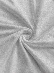 Rina Fox Camiseta de manga corta informal y minimalista con estampado de lazo para mujer - Gris - Ver 4