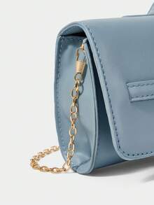 SHECARRY Women Solid Color Simple Tote Bag, Casual Daily Use Handbag, Red Purse Valentines - Dusty Blue - View 7