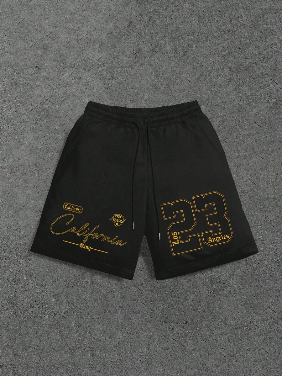 Glimmora Men's Casual Printed Shorts - Black - View 1