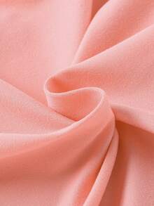 Baby Girl Casual Cute Faux Knit Rabbit Bow Print Bodysuit, Pink Round Neck Suitable For Spring/Summer - Pink - View 6