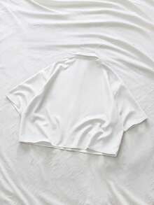 AXEPEAK Men's Short Sleeve Front Button Casual Fashion Printed Shirt, Versatile For Summer - White - View 2