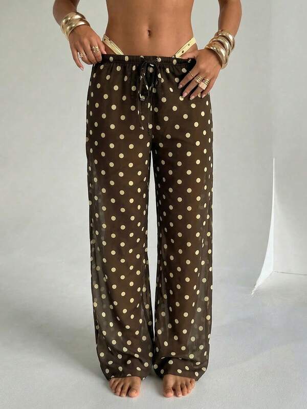 Aloruh Pantalon de plage à taille basse et jambes larges imprimé zébré pour femmes, longueur maxi, tenue de villégiature pour femmes