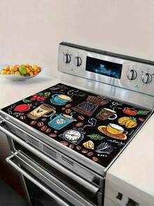 One-Piece, Flat Stove Guard Pad, With A Cover, Suitable For Kitchen Utensils. It Is Applicable To Induction Stoves, Glass Stoves, Multi-Functional Scratch-Resistant Pads, And Can Also Be Used As Mouse Pads For Ovens, Washing Machines And Dryers, As Well As Kitchen Decorations. - Multicolor - View 1