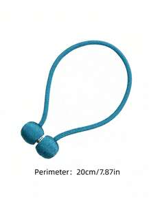 1PC Curtain Tieback Magnetic Holder Cord Strap Decorative Tie Band Headphone Cable Organizer Hook Home Accessory - A - View 3