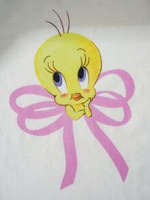 LOONEY TUNES X SHEIN 少女卡通印花休闲短袖家居服套装，X - 白色 - 查看 4