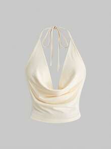 ROMWE Bộ đồ 2 món cho kỳ nghỉ hè: Áo hai dây cổ xếp ly sâu và chân váy đuôi cá xẻ cao, cạp thấp in hoa. - Nhiều màu - Xem 6