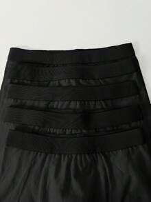 5pcs/Pack Boys' Black Casual Boxer Briefs - Grey - View 5