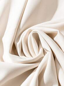 SHEIN PETITE Women's Pearl Button Collar Sleeveless Dress - Apricot - View 4