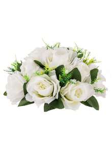 逼真仿真花，散装婚礼中心装饰桌花瓶填充物，适用于客厅、酒店、派对活动，人造花卉摆设，免维护，可重复使用 - 彩色 - 查看 11