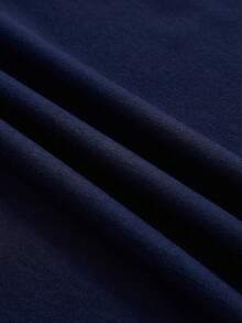 SHEIN 少女撞色蕾丝前系带荷叶边吊带背心 - 藏蓝色 - 查看 6