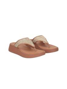 Fitflop Mode Woven Latte Women's Flip-Flops Ivory FX7 - Latte Tan - View 2