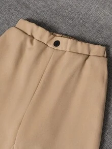 SHEIN 两件套青少年男童绅士套装，短袖Polo衫+长裤，优雅正式的生日派对、婚礼、周年纪念、毕业典礼等场合适用。 - 藏蓝色 - 查看 5