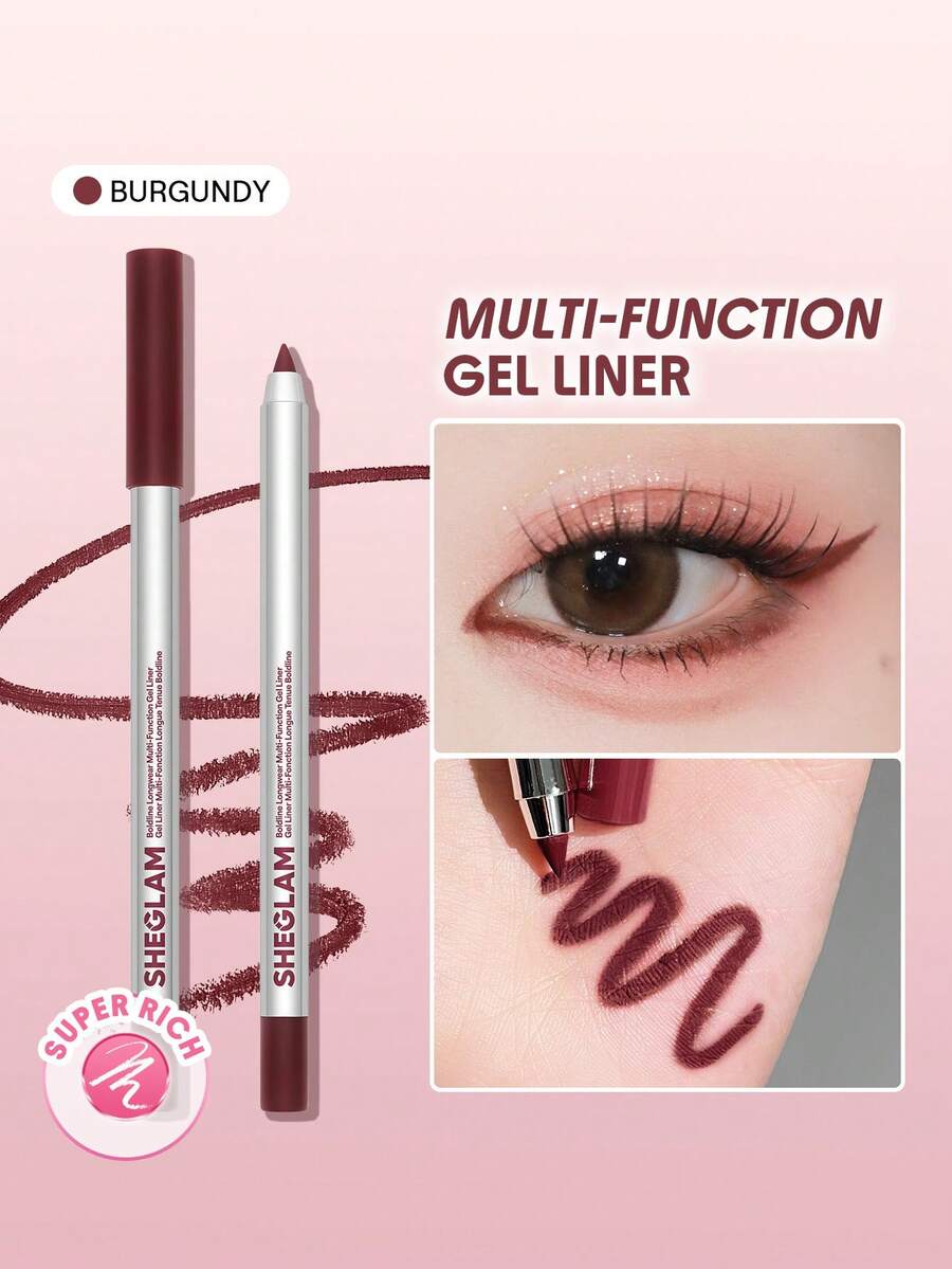 SHEGLAM Boldline 持久多功能凝膠眼線筆-Burgundy 品牌 美容 化妝 化妝品 適合女性與女孩 完美搭配冬季春季 Y2K 時尚 流行 生日 情人節禮物 假期 派對準備就緒 最佳顏色 - 酒紅色 - 查看 1