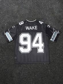 Manfinity EMRG Áo thun nam ngắn tay cổ chữ V in họa tiết tối giản, thích hợp cho mùa hè. - Xám - Xem 2