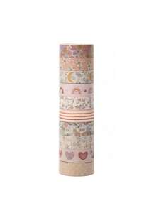 Boho Washi Tape Set Decorative Masking Paper Roll DIY Journal Supplies Scrapbooking Craft Aesthetic Bohemian Pattern Sticky Adhesive Durable Versatile Multi Use Gift - Multicolor - View 14