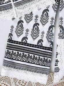 SHEIN 2 Stücke Kleine Mädchen Blümchen V-Ausschnitt Casual Trägerhemd und lange Hose Set - Verschiedenfarbig - Übersicht 10