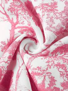 Ellevyn Đầm voan in họa tiết dài ngang gối dành cho nữ - Hồng - Xem 5