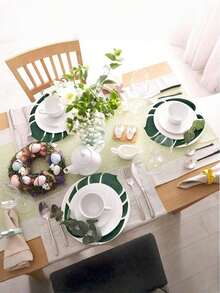 Artificial Palm Leaves, Large Leaf Placemats, Green Palm Leaf Party Decorations, Tropical Table Decor, Hawaiian Leaf Decorations, Wildlife Leaf Decorations, Artificial Plants - Green - View 4