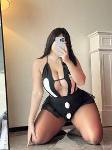 Vibekara Mono de conejita sexy - Negro - Ver 3