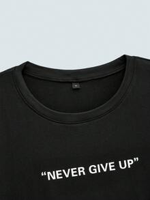 Modcrash 男士字母与卡通图案圆领短袖休闲 T 恤 - 黑色 - 查看 3