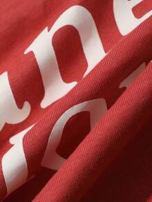 DAZY 男童字母印花圆领短袖休闲百搭T恤 - 紅色 - 查看 7