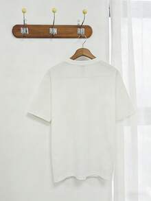 DAZY Áo thun nam tay ngắn màu trắng in chữ, thích hợp cho mùa hè. - trắng - Xem 6